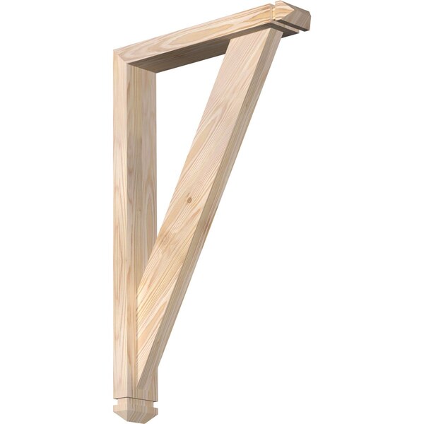 Ekena Millwork Traditional Arts and Crafts Smooth Bracket w/ Offset Brace, Douglas Fir, 3 1/2"W x 18"D x 30"H BKT0402X18X30TRA03SDF - main